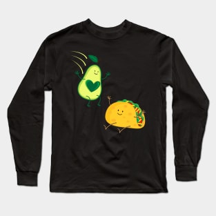 Avocado Taco design Long Sleeve T-Shirt